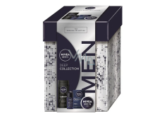 Nivea Men Deep Collection Comfort voda po holení 100 ml + Nivea Men Creme krém na tvár, telo a ruky 75 ml + Nivea Men Deep Darkwood antiperspirant roll-on 50 ml + Nivea Men Deep Clean sprchový gél 250 ml, kozmetická sada pre mužov