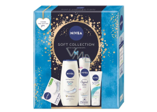 Nivea Soft Collection Soft krém v tube 75 ml + Nivea Creme Soft sprchový gél 250 ml + Nivea Original Care antiperspirant sprej 150 ml + Nivea Creme Soft krémové toaletné mydlo 100 ml, kozmetická sada