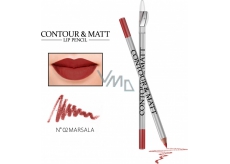 Reverz Contour & Matt Lip Pencil kontúrovacia ceruzka na pery 02 Marsala 2 g