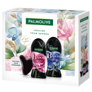 Palmolive Sparkling Bloom Midnight Rose & Iced Peony sprchový gél 250 ml + Enchanted Orchid & Warm Vanilla sprchový gél 250 ml + masážna pomôcka Gua sha na tvár, kozmetická sada pre ženy