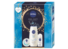 Nivea Feel Soft svieži hydratačný krém pre celé telo, tvár aj ruky 100 ml + Nivea Original Care guľôčkový antiperspirant roll-on 50 ml + Nivea Creme Soft sprchový gél 250 ml, kozmetická sada