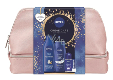 Nivea Creme Care Rich Nourishing telové mlieko 400 ml + Nivea Creme Care sprchový gél 250 ml + Nivea Protect & Care guľôčkový antiperspirant roll-on 50 ml + Labello Original balzam na pery 4,8 g + kozmetická etue, kozmetická sada pre ženy