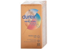 Durex Real Feel nelatexový kondóm pre prirodzený pocit kože na kožu, nominálna šírka: 56 mm 10 kusov