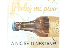 Albi Magnet s reliéfom Podaj mi pivo a nič sa ti nestane! 6,5 x 6,5 cm