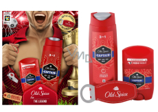 Old Spice Captain sprchový gél 250 ml + dezodorant 50 ml + otvárač, kozmetická sada pre mužov