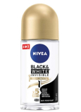 Nivea Invisible Black & White Silky Smooth guličkový antiperspirant dezodorant roll-on pre ženy 50 ml