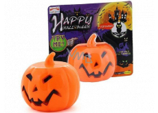 Rappa Halloween Dekorácia tekvica so zvukovým a svetelným efektom 10 cm