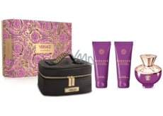 Versace Dylan Purple parfumovaná voda 100 ml + telové mlieko 100 ml + sprchový gél 100 ml + kufrík, darčeková sada pre ženy