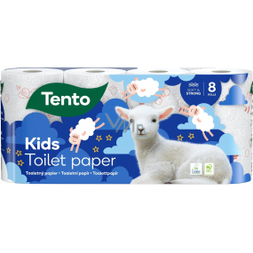 Tento detský toaletný papier biely s potlačou zvierat 150 kusov 3-vrstvový 8 kusov