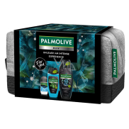 Palmolive Men Refreshing 3v1 sprchový gél 500 ml + Sport 3v1 sprchový gél 250 ml + Arctic antiperspirant deodorant roll-on 50 ml + kozmetická etue, kozmetická sada pre mužov