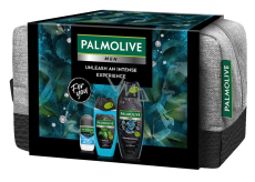 Palmolive Men Refreshing 3v1 sprchový gél 500 ml + Sport 3v1 sprchový gél 250 ml + Arctic antiperspirant deodorant roll-on 50 ml + kozmetická etue, kozmetická sada pre mužov