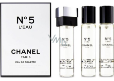 Chanel č.5 L Eau toaletná voda náhradná náplň pre ženy 3 x 20 ml