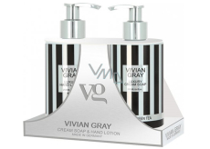 Vivian Gray Lemon & Green Tea luxusné tekuté mydlo s dávkovačom 250 ml + luxusný krém na ruky s dávkovačom 250 ml, kozmetická súprava