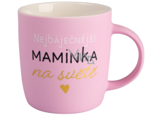 Albi Zamatový hrnček - Najbáječnejšia maminka na svete svetloružový 330 ml